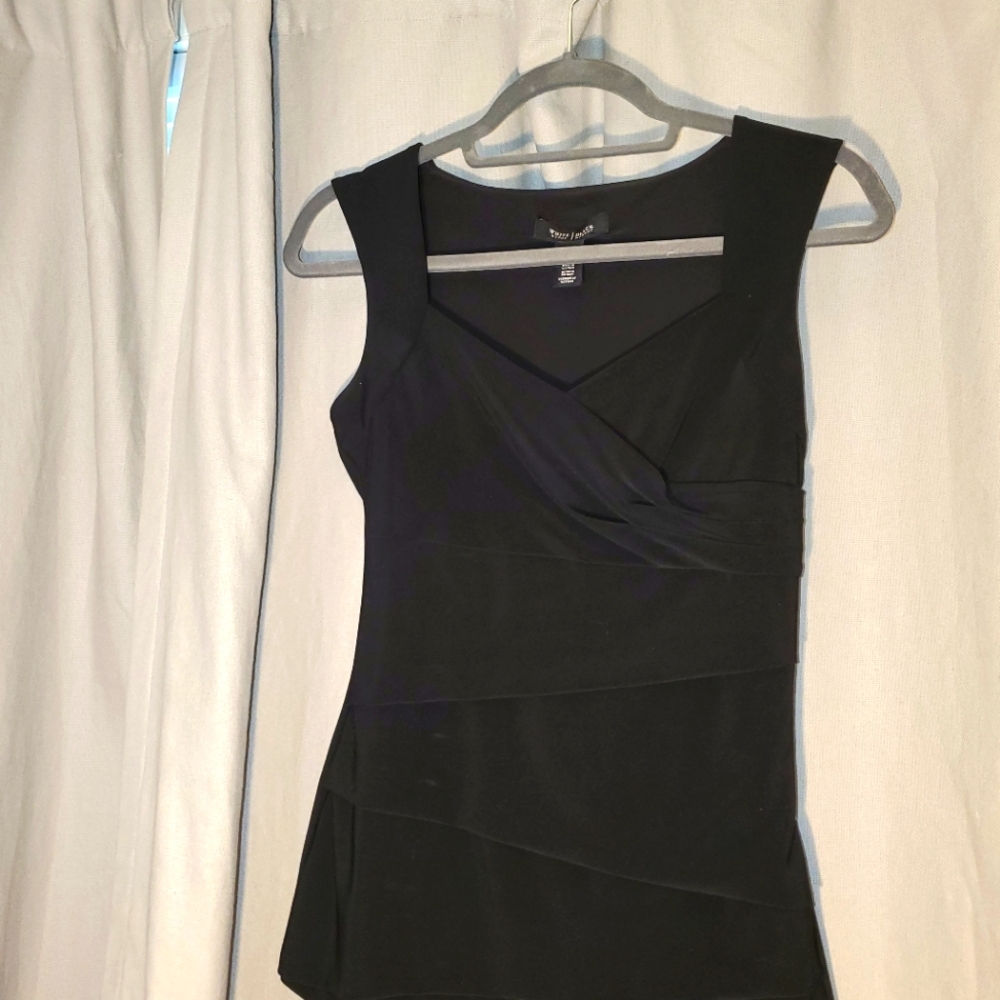 Fine, classic black dress blouse